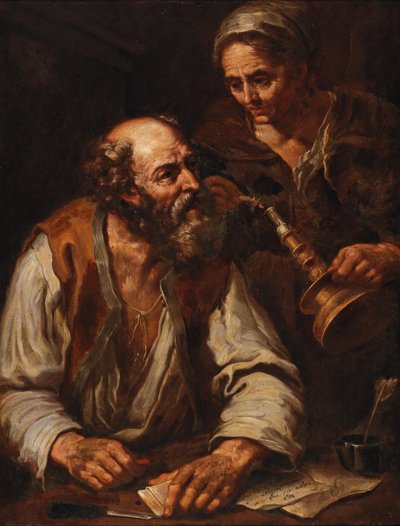 Ein Brief versiegeln (Allegorie des Feuers) von Bernhard Keil