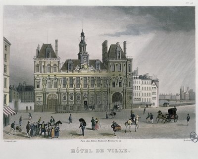Das Rathaus, Paris, 1832 von Bernhard Schmidt