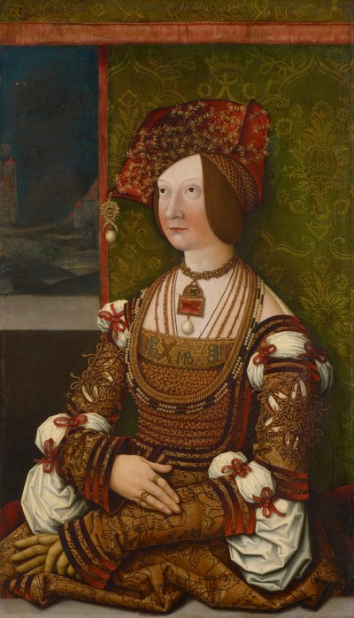 Porträt von Bianca Maria Sforza 1472-1510, ca. 1505-1510 von Bernhard, Strigel