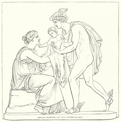 Merkur präsentiert den Säugling Bacchus der Ino von Bertel after Thorvaldsen