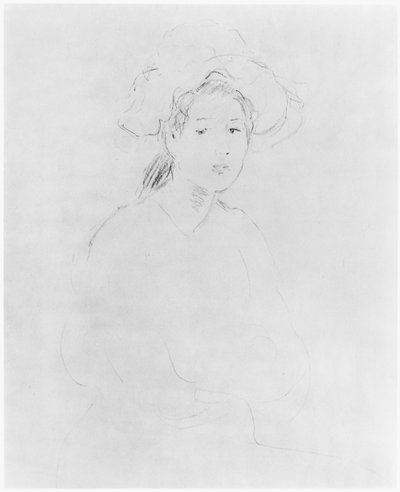 Kopf einer Frau (Verso) 1893 von Berthe Morisot