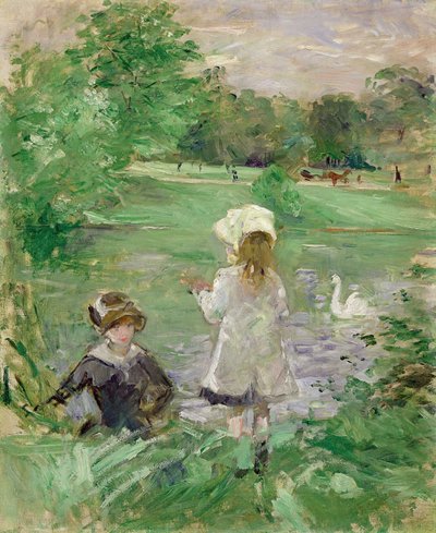 Am Seeufer Au bord du lac, 1883 von Berthe Morisot