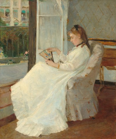 Die Schwester des Künstlers am Fenster, 1869 von Berthe Morisot