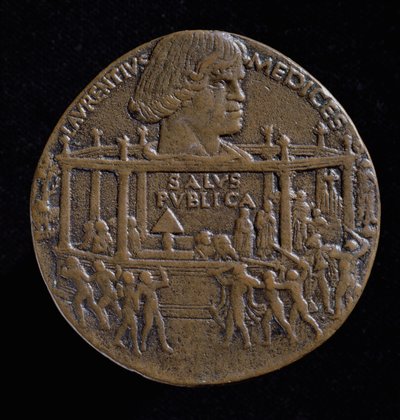 Medaille mit dem Kopf von Lorenzo De