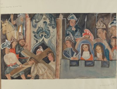 Station des Kreuzes Nr. 7: Jesus fällt zum zweiten Mal, ca. 1936 von Beulah Bradleigh
