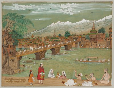 Eine Ansicht von Srinagar, 1872 von Bishan Singh