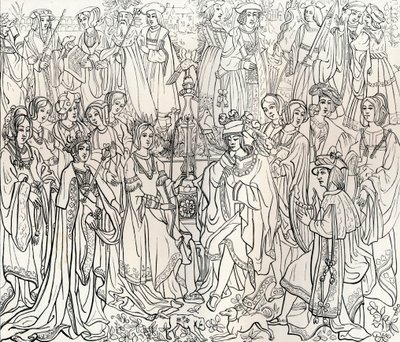 Hochzeit von König Ludwig XII. von Frankreich und Mary Tudor, 16. Jahrhundert, 1849 von Bisson and Cottard