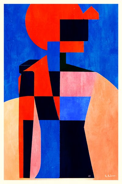 Kühne geometrische Frau von Bo Anderson