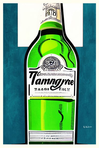 Lebendige Grüne Flasche von Bo Anderson
