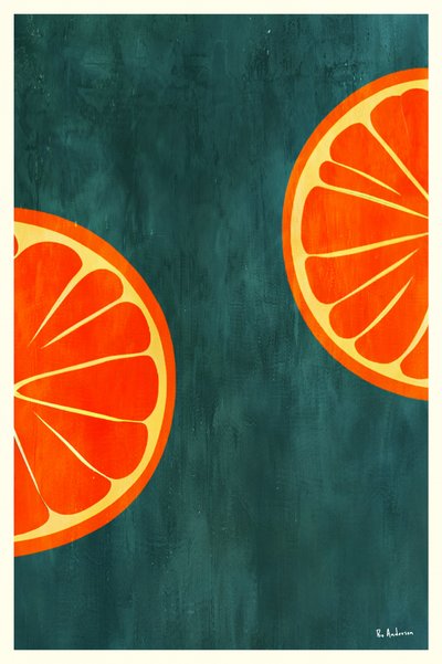 Lebendige Orangenscheiben von Bo Anderson