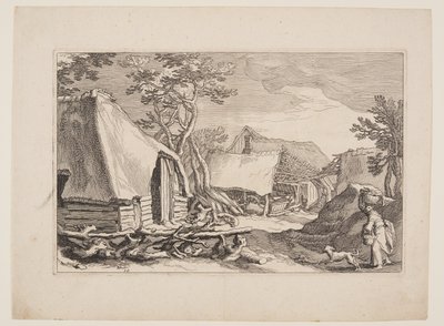 Tafel 18, aus Landschaften mit Bauernhäusern von Boetius Adams Bolswert