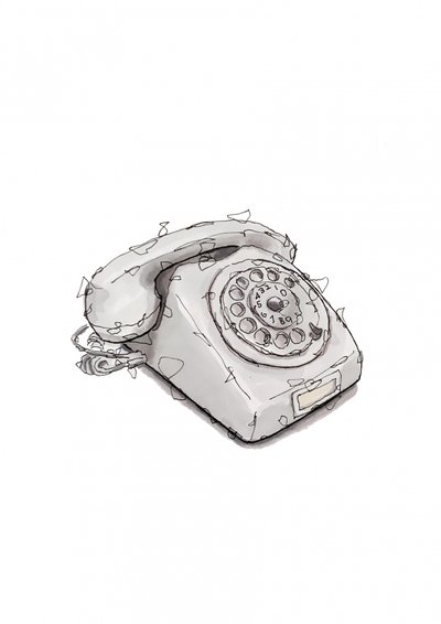 Nostalgisches Wählscheibentelefon von Borgenhag Holmqvist