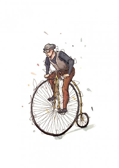 Vintage Hochradfahrer von Borgenhag Holmqvist