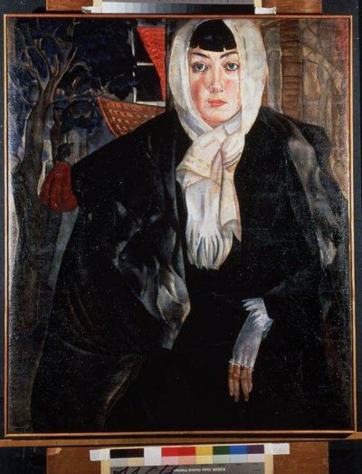 Porträt einer Frau von Boris Dmitrievich Grigoriev