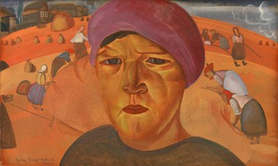 Russische Bäuerin aus der Serie Les Visages de Russie von Boris Dmitrievich Grigoriev
