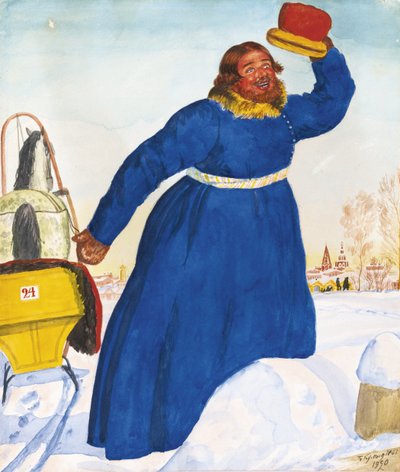 Kutscher, 1920 von Boris Mikhailovich Kustodiev