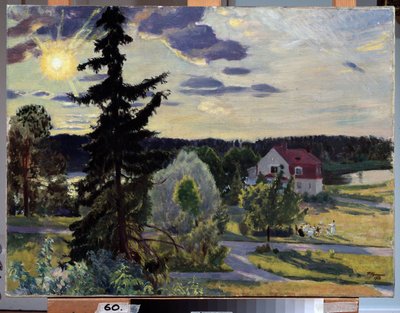 Abendlandschaft von Boris Mikhailovich Kustodiev