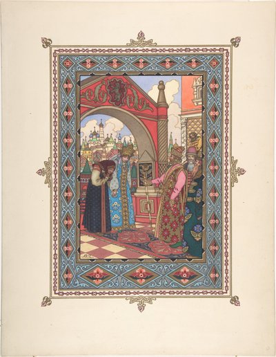 Illustration für das Märchen Vasilisa die Schöne, um 1925 von Boris Vasilievich Zvorykin