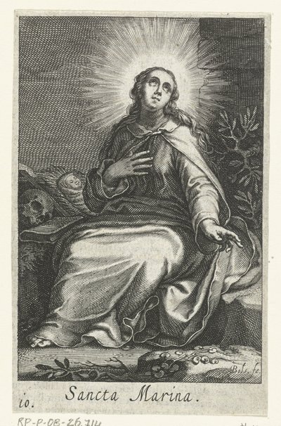 Heilige Marina von Alexandria als Einsiedlerin von Boëtius Adamsz. Bolswert