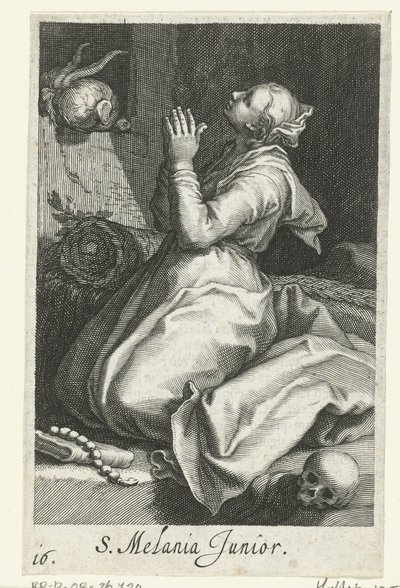 Heilige Melania die Jüngere als Einsiedlerin von Boëtius Adamsz. Bolswert