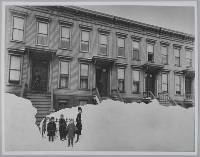 Schneesturm im März 1888, Brooklyn von Breading G. Way