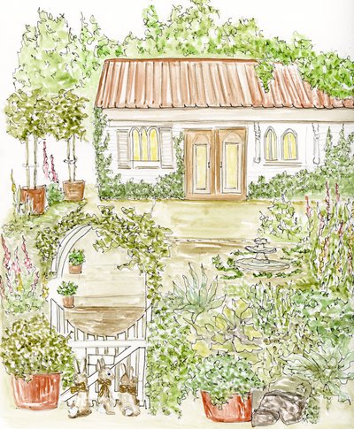 Charmanter Cottage-Garten von Breanna Megan Studio