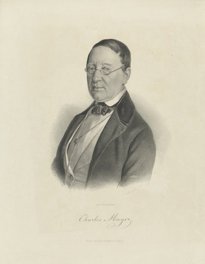 Porträt des Pianisten und Komponisten Charles Mayer 1799-1862, ca. 1854 von Breitkopf and Härtel