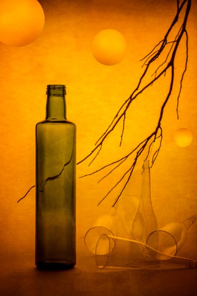 Gesprungene Flasche Goldener Schein von Brig Barkow