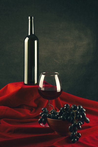 Rotwein Stillleben von Brig Barkow