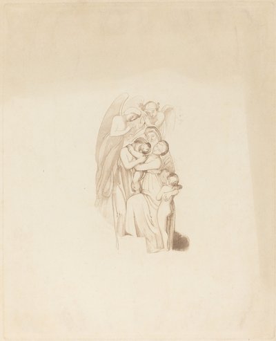 Heilige Familie mit Engeln von British 19th Century