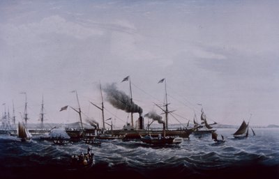 Great Western Dampfschiff, entworfen von Brunel, fertiggestellt in Bristol 1837 von British School