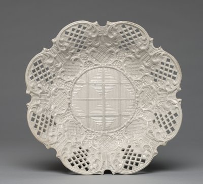 Teller, hergestellt von einer Staffordshire-Fabrik, England, ca. 1760 von British School