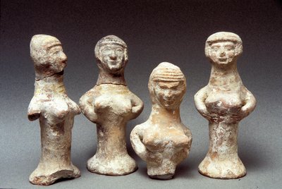 Figuren der Aschera, Kanaanäisch, 999-600 v. Chr. (Ton) von Bronze Age