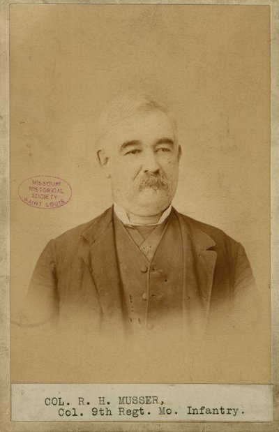 Richard H. Musser, Oberst, 9. Missouri-Infanterie (Konföderierte) von Brunswick J. Sharer