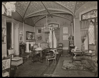 Das Wohnzimmer des Helen Gould Anwesens (ehemalige Jay Gould Residenz) in Tarrytown, New York von Byron Company
