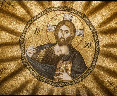 Christus Pantokrator (oder Christus in Herrlichkeit) (Mosaik) von Byzantine