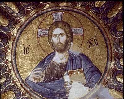 Christus Pantokrator (oder Christus in Herrlichkeit) (Mosaik, 5.-14. Jahrhundert) von Byzantine