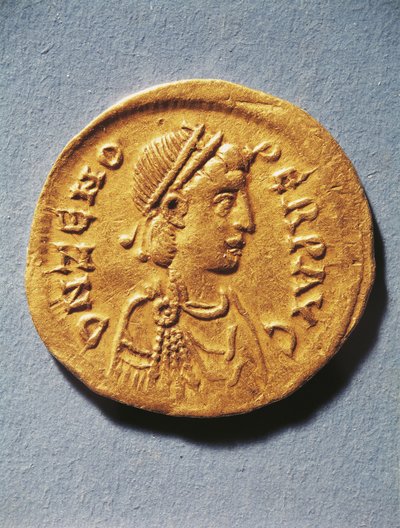 Numismatik, Antikes Rom, Münze darstellend Zeno, Kaiser des Byzantinischen Reiches von Byzantine Byzantine