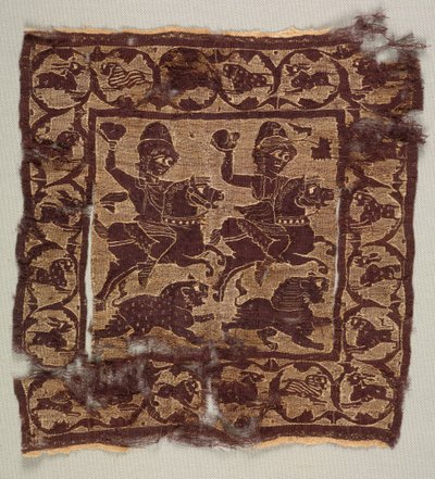 Ornamentales Quadrat von einer Tunika von Byzantine PeriodEgyptian