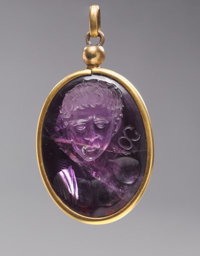 Intaglio mit männlichem Porträtbüste, 500er Jahre von Byzantine School
