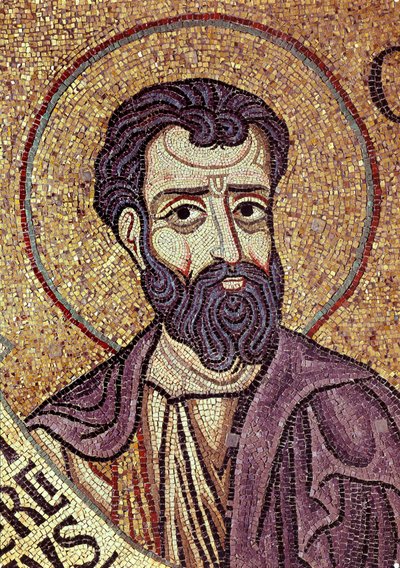 Der Prophet Hosea (8. Jahrhundert v. Chr.). Werk eines byzantinischen Meisters, Mosaik, Detail der Dekoration der Basilika San Marco in Venedig (Italien) von Byzantine School