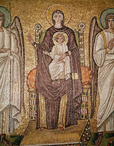 Die byzantinische Jungfrau (Detail) von Byzantine School
