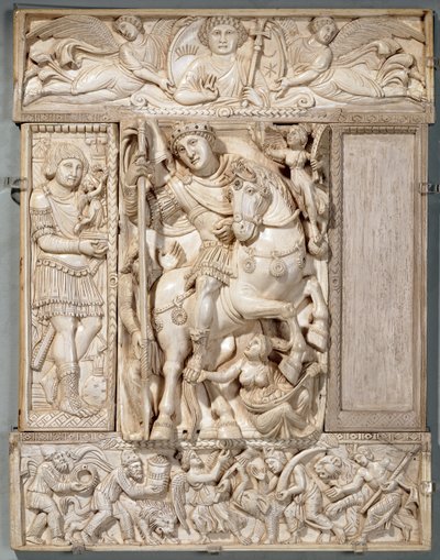 Der triumphierende Kaiser, bekannt als das Barberini-Elfenbein, 500-550 n. Chr. von Byzantine School