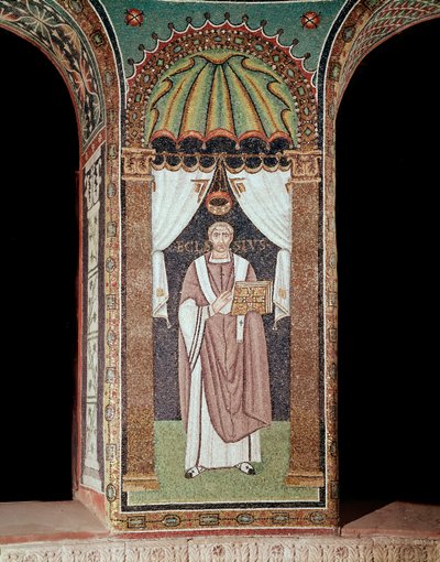 Der Bischof Ecclesia (Detail) von Byzantine School