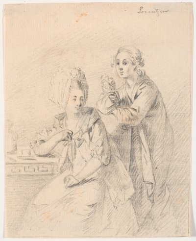 Entwurf für ein Porträt von Kollegiedeputeret Frederik Carl Trant (1738-98) und Ehefrau Cornelia, geb. Schumacher von C.A. Lorentzen
