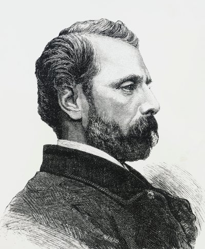 Porträt von Agostino Bertani (1812-1886) im Jahr 1860, italienischer Arzt und Patriot, Gravur von J.B. and Brown J. Rowbotham