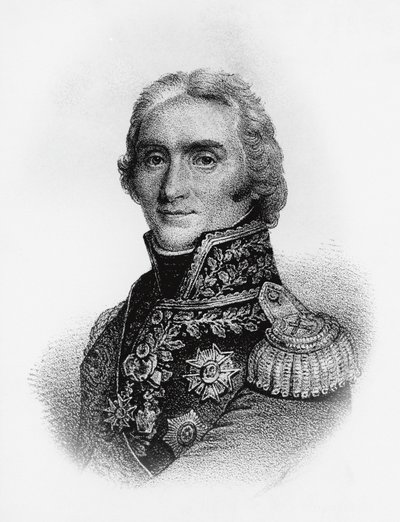 Porträt von André Masséna (1758-1817), Herzog von Rivoli, Prinz von Essling und Marschall des Französischen Kaiserreichs, Gravur von J.B. and Brown J. Rowbotham
