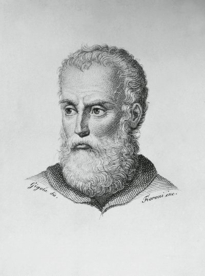 Porträt von Annibale Caro (1507-1566), italienischer Schriftsteller und Dichter, Gravur von Ado Fioroni (aktiv 1812-1833) nach einer Zeichnung von Giovanni Battista Gigola (1767-1841) von J.B. and Brown J. Rowbotham