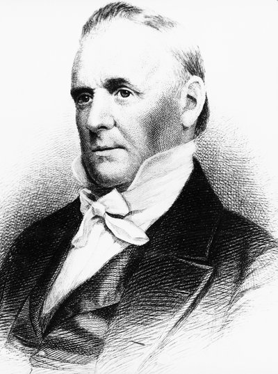 Porträt von James Buchanan (1791-1868), amerikanischer Anwalt, Diplomat und Politiker, der als 15. Präsident der Vereinigten Staaten von 1857 bis 1861 diente, Gravur von J.B. and Brown J. Rowbotham