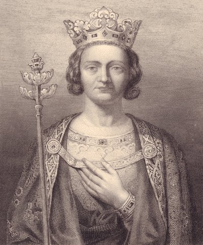 Porträt von König Philipp V. von Frankreich, Tall (1293-1322) (Stich) von J.B. and Brown J. Rowbotham